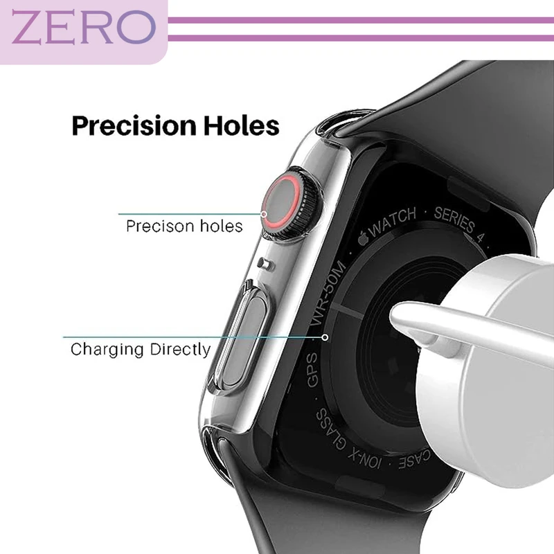 کاور زیرو مدل ZR-360 مناسب برای اپل واچ Series SE 2022 Aluminum Case 40mm / SE 2021 Aluminum Case 40mm / Series 5 40mm / Series 6 40mm / Series 4 40mm به همراه محافظ صفحه نمایش