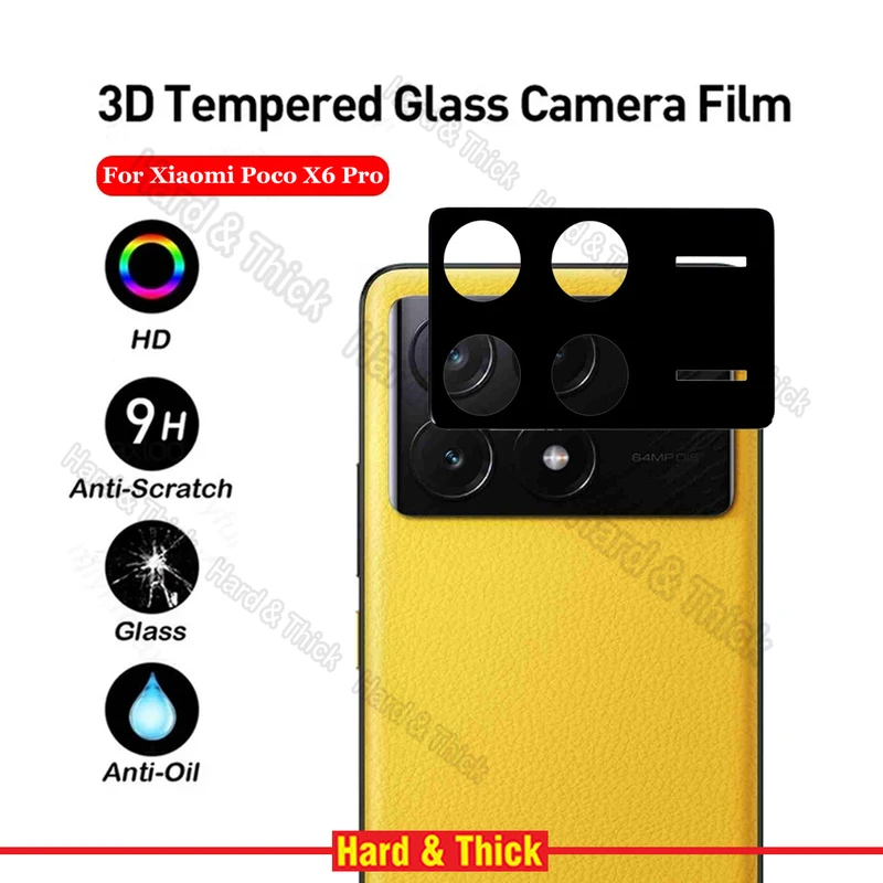 محافظ لنز دوربین هارد اند تیک مدل 3D-HT مناسب برای گوشی موبایل شیائومی Poco X6 Pro