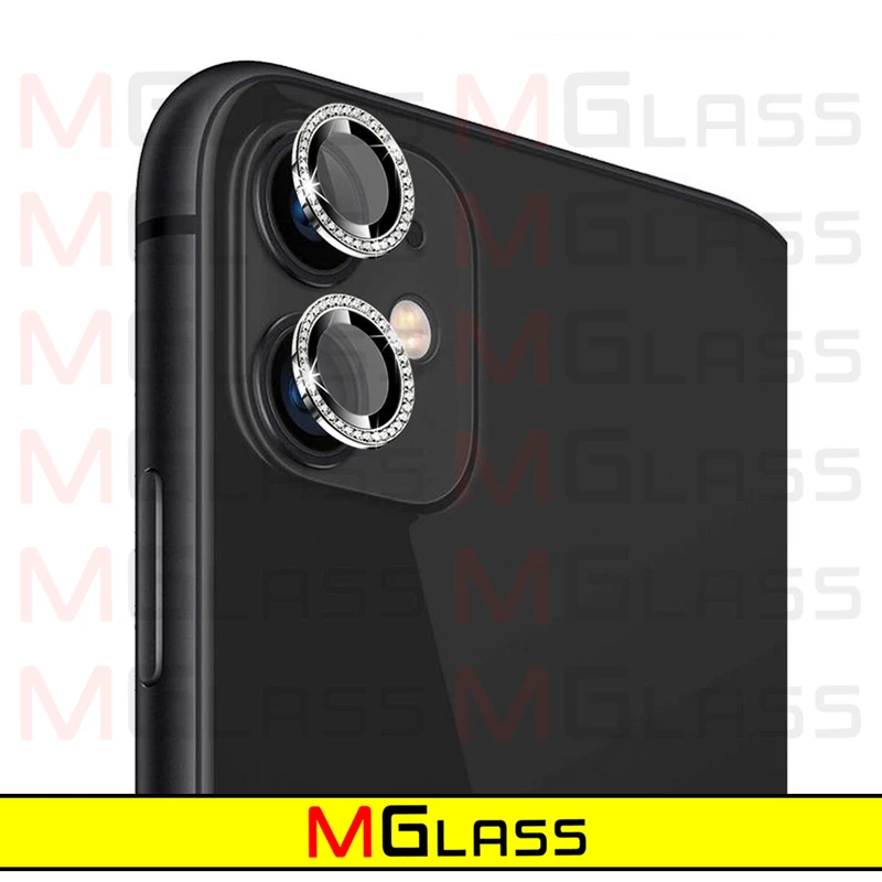 محافظ لنز دوربین ام‌گلس مدل Ring-Diamond مناسب برای گوشی موبایل اپل Iphone 11