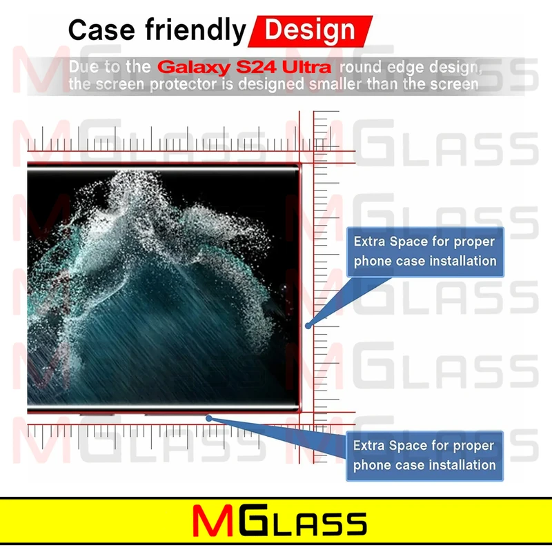 کاور ام‌گلس مدل Magsafe-MGL مناسب برای گوشی موبایل سامسونگ Galaxy S24 Ultra 5G به همراه محافظ صفحه نمایش گوشی