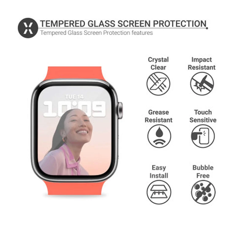 محافظ صفحه نمایش زیرو مدل FlZ-1 مناسب برای اپل واچ Watch Series 7 45mm