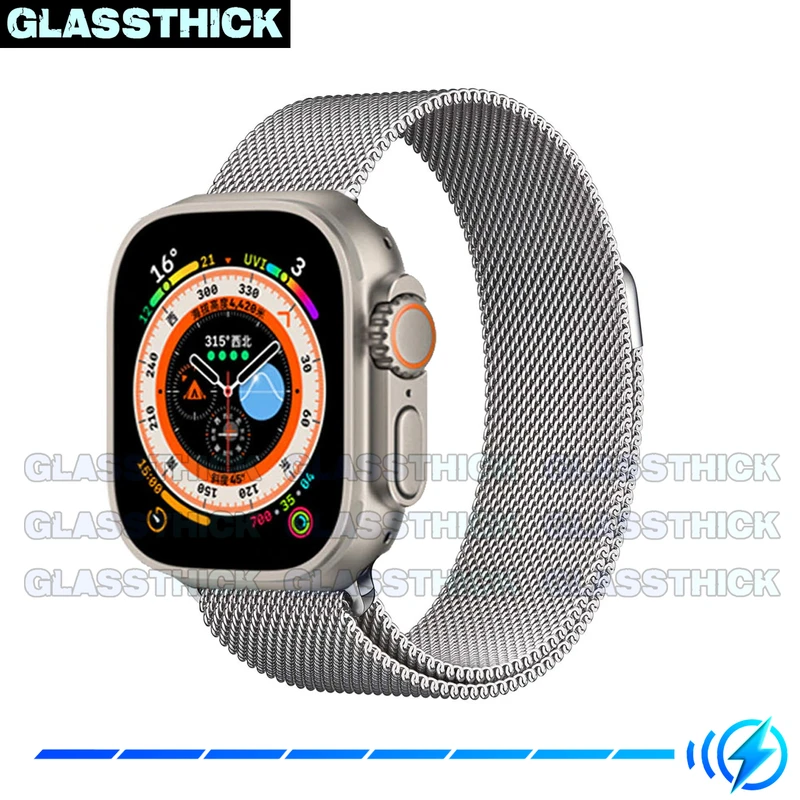 بند گلستیک مدل Milanese-GL مناسب برای ساعت هوشمند الترا T1000 Ultra 49mm