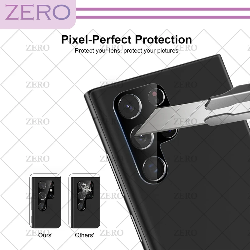 محافظ لنز دوربین زیرو مدل 3D-ZR مناسب برای گوشی موبایل سامسونگ Galaxy S23 Ultra
