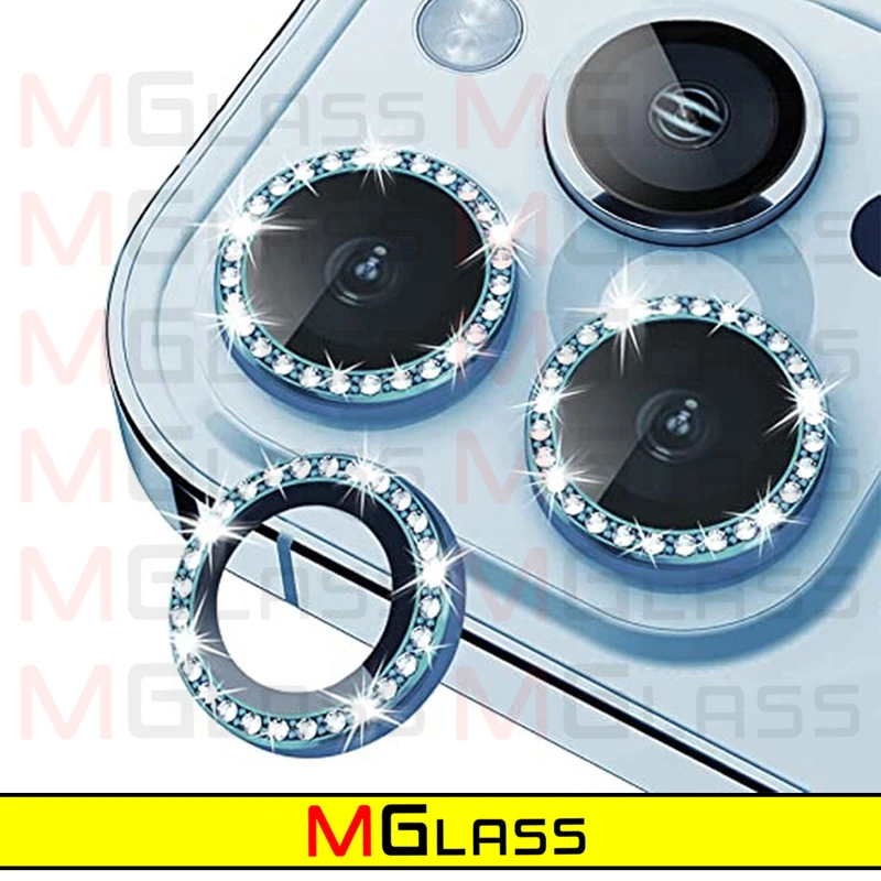 محافظ لنز دوربین ام‌گلس مدل Metal Diamond مناسب برای گوشی موبایل اپل Iphone 12 Pro