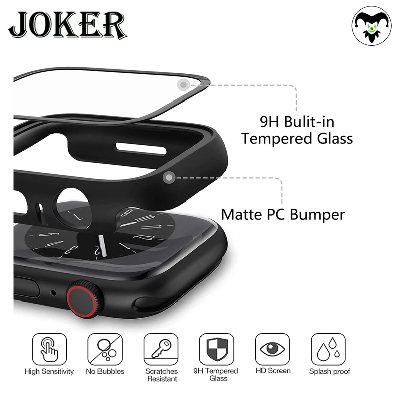 کاور جوکر مدل JK-360 مناسب برای اپل واچ Series 8 Aluminum 41mm / Series 7 Aluminum 41mm به همراه محافظ صفحه نمایش