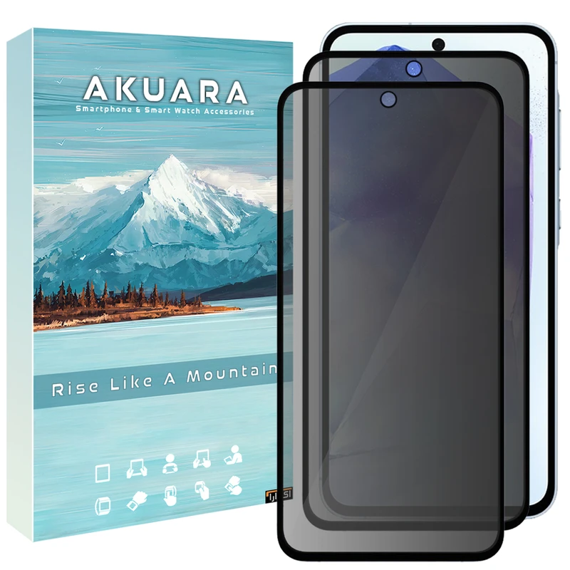 محافظ صفحه نمایش حریم شخصی آکوآرا مدل PRV AKU pv2 مناسب برای گوشی موبایل شیائومی Poco X7 Pro مجموعه دو عددی