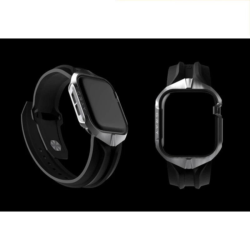 کاور گری مدل Iron man مناسب برای اپل واچ Series 8 45mm / Series 7 45mm / Series 9 45mm