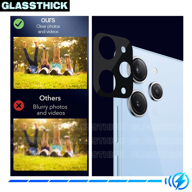 محافظ لنز دوربین گلستیک مدل 3D-GL مناسب برای گوشی موبایل شیائومی Redmi 12