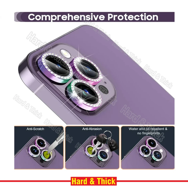 محافظ لنز دوربین هارد اند تیک مدل Ring Diamond مناسب برای گوشی موبایل اپل Iphone 13 Pro / 13 Pro max