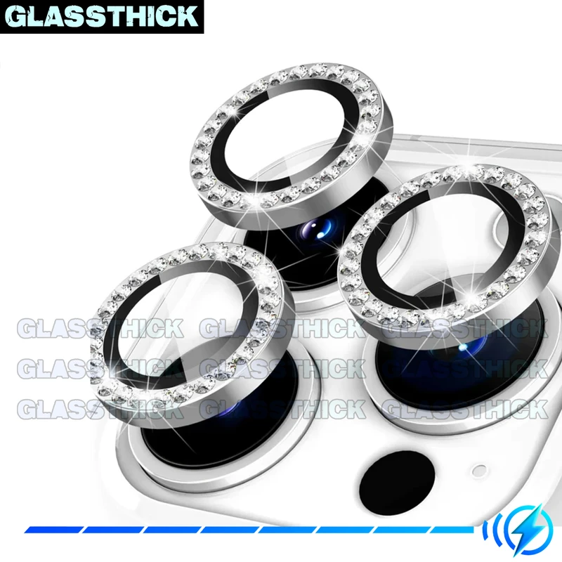 محافظ لنز دوربین گلستیک مدل Ring Metal Diamond مناسب برای گوشی موبایل اپل Iphone 14 Pro / 14 Pro max