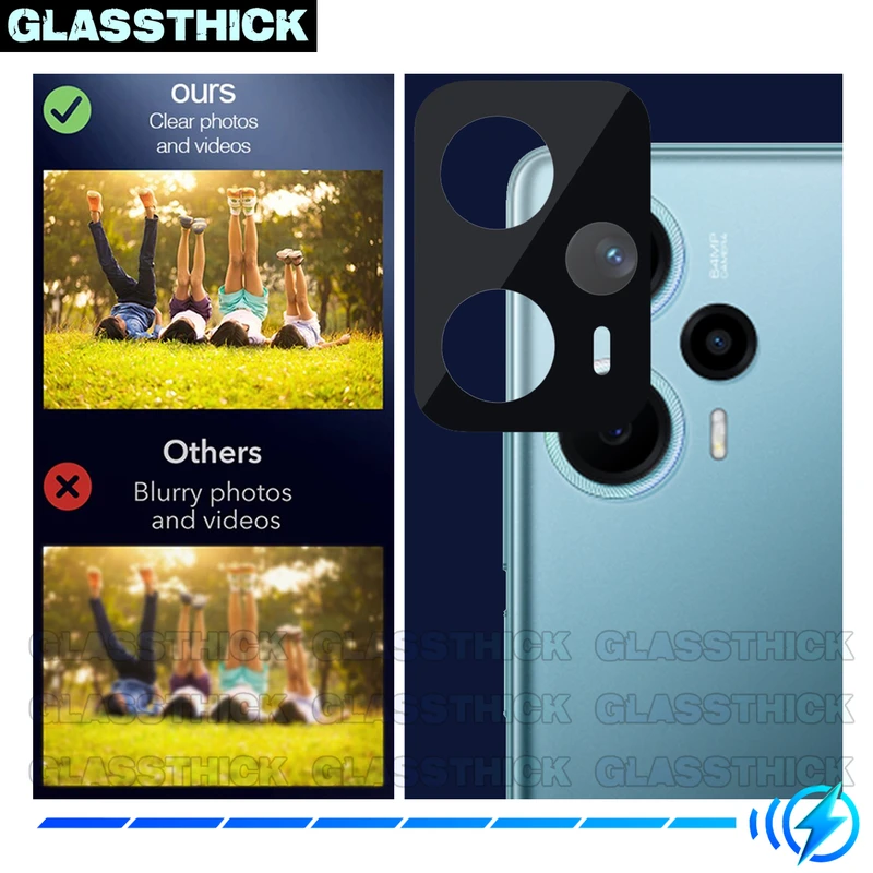 محافظ لنز دوربین گلستیک مدل 3D-GL مناسب برای گوشی موبایل شیائومی Poco F5 5G