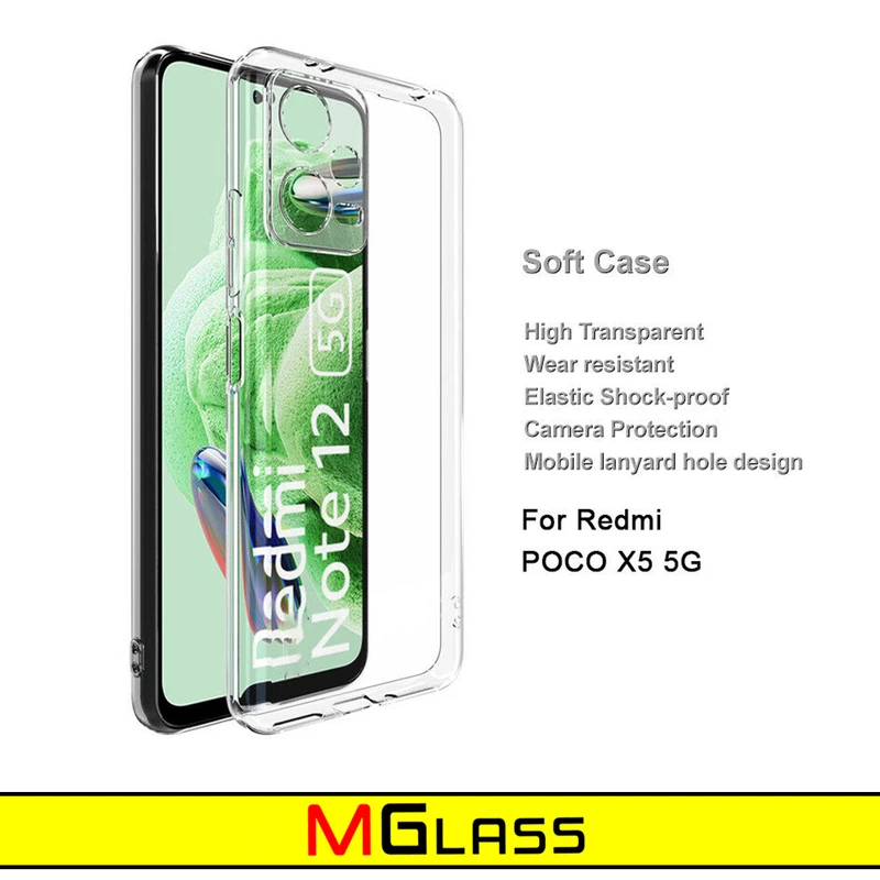 کاور ام‌گلس مدل Clear مناسب برای گوشی موبایل شیائومی Poco X5 5G / Redmi Note 12 5G