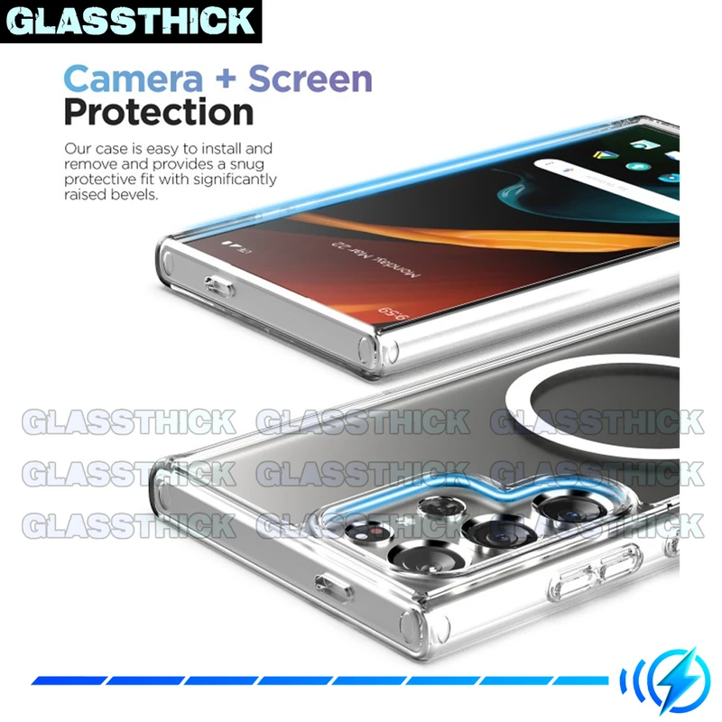 کاور گلستیک مدل GL-Magsafe-Clear مناسب برای گوشی موبایل سامسونگ Galaxy S24 Ultra