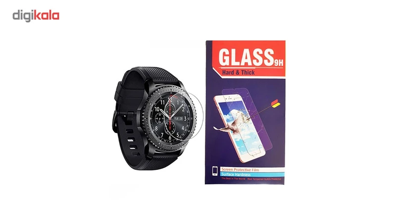 محافظ صفحه نمایش شیشه ای hard and thick مدل clear مناسب برای ساعت های هوشمند سامسونگ مدل Gear S3