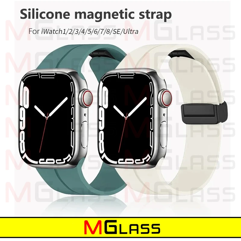 بند ام‌گلس مدل Magnetic-MG مناسب برای اپل واچ Series 8 45mm / Series 7 45mm / Series 9 45mm