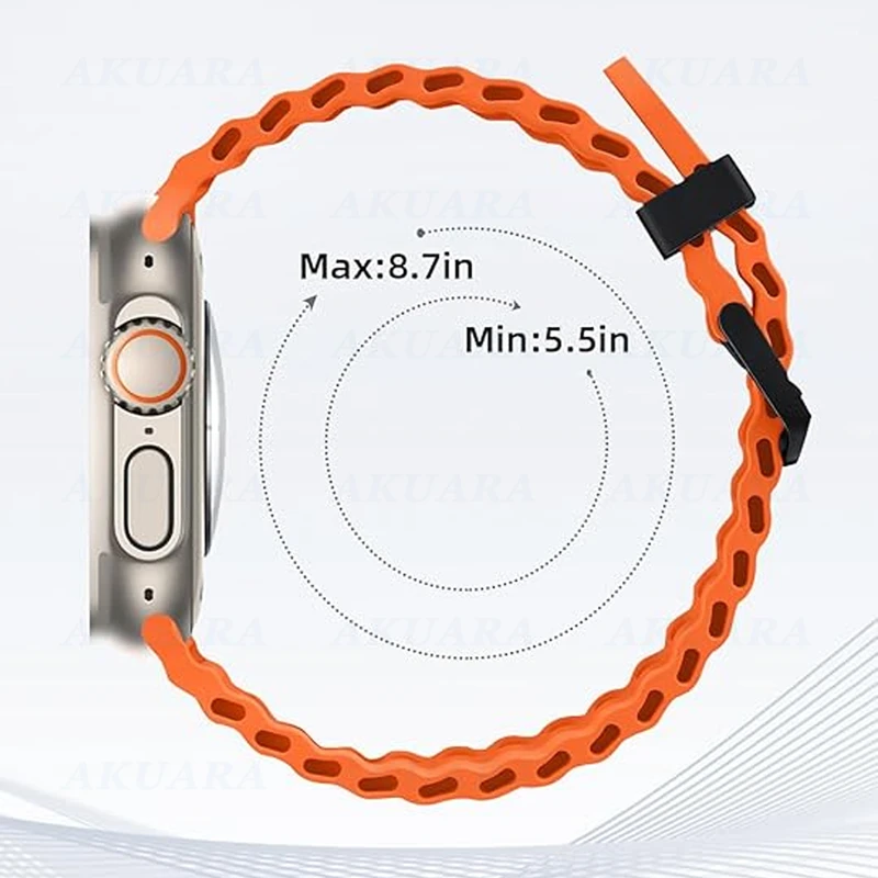 بند آکوآرا مدل BKBUCK-Ocean مناسب برای اپل واچ Series 4 44mm / 5 44mm / 6 44mm / Se 44mm / 1 42mm / 2 42mm