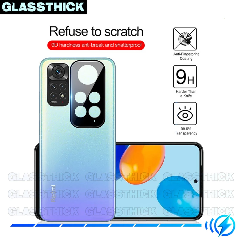 محافظ لنز دوربین گلستیک مدل 3D-GL مناسب برای گوشی موبایل شیائومی Redmi Note 11 4G