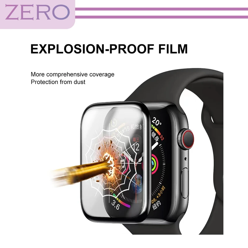 محافظ صفحه نمایش نانو زیرو مدل NZO مناسب برای ساعت هوشمند اپل iWatch Series 7 SE 44mm بسته سه عددی