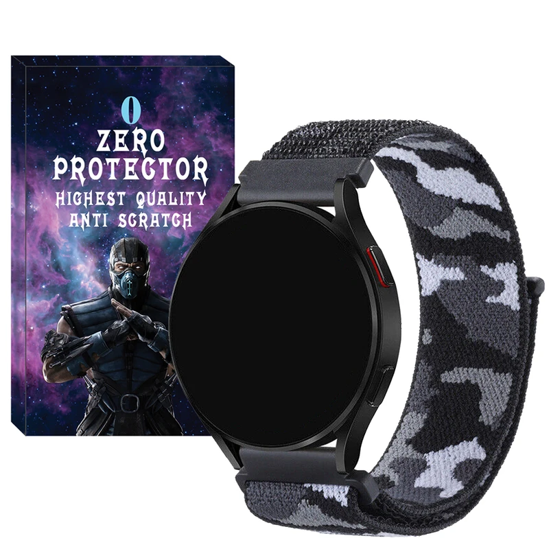 بند زیرو مدل Nylon-Army-ZR-TW مناسب برای ساعت هوشمند سامسونگ Galaxy Gear S3 / Galaxy Watch 3 45mm / Watch 46mm / S3 Frontier / S3 Classic Gear 2 R380 / Neo R381 / Live 382