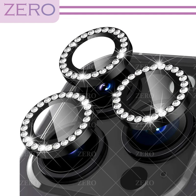 محافظ لنز دوربین زیرو مدل Ring-Diamond مناسب برای گوشی موبایل اپل Iphone 11 Pro / 11 Pro Max