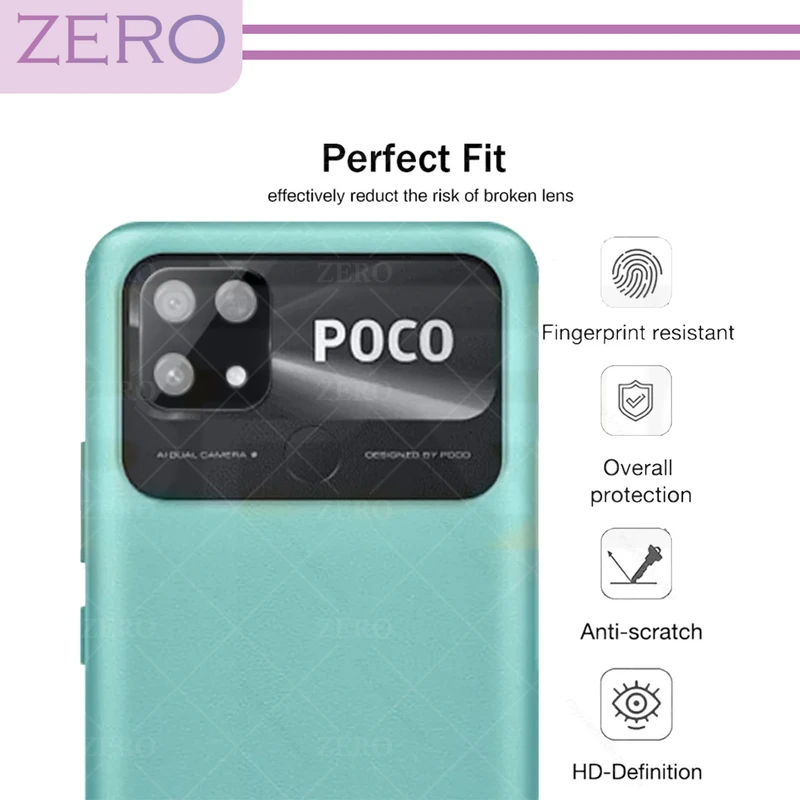 محافظ لنز دوربین زیرو مدل 3D-ZR مناسب برای گوشی موبایل شیائومی Poco C40 / Redmi 10C