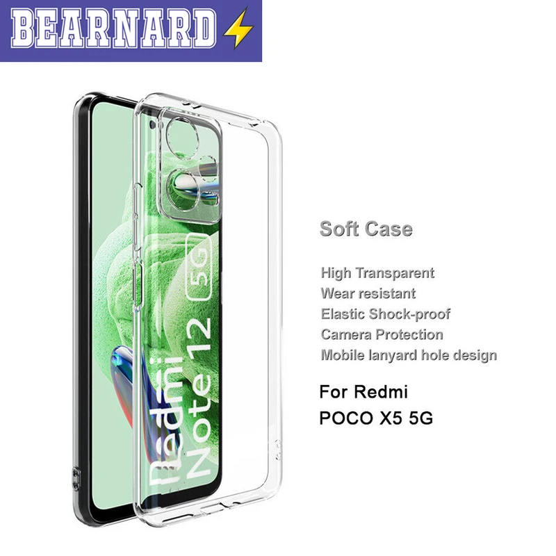 کاور برنارد مدل Clear مناسب برای گوشی موبایل شیائومی Poco X5 5G / Redmi Note 12 5G
