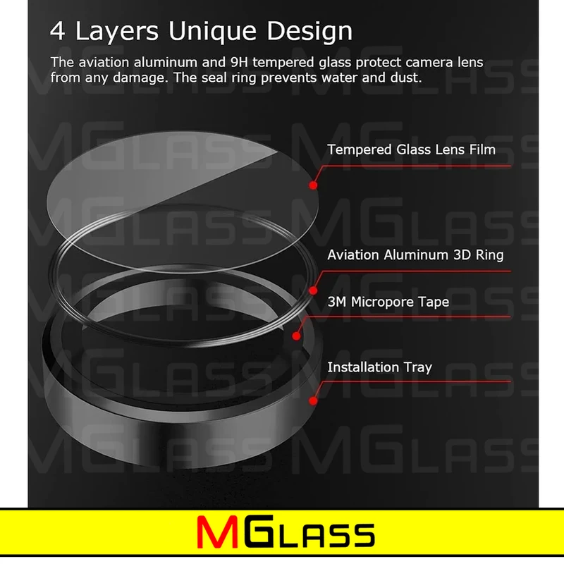 محافظ لنز دوربین رینگی ام‌گلس مدل Ring-Metal-MG مناسب برای گوشی موبایل سامسونگ Galaxy S23 Fe