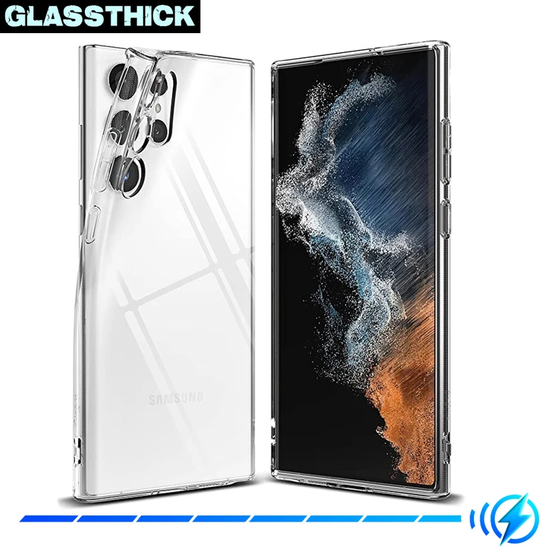 کاور گلستیک مدل Clear مناسب برای گوشی موبایل سامسونگ Galaxy S22 Ultra
