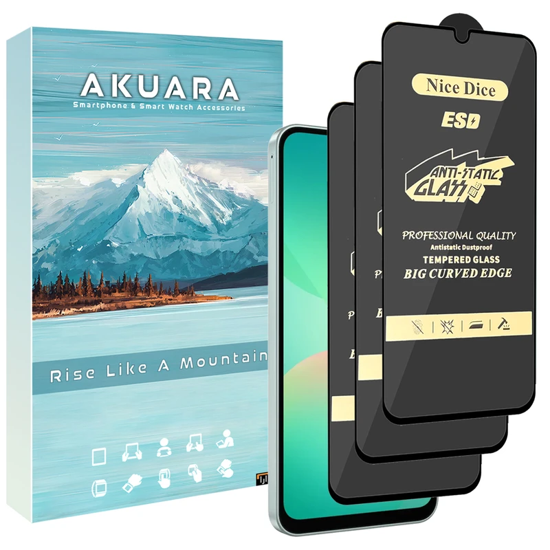 محافظ صفحه نمایش آنتی استاتیک آکوآرا مدل NC Antistatic AKU nas3 مناسب برای گوشی موبایل سامسونگ Galaxy A04s / A23 / A23 5G مجموعه سه عددی