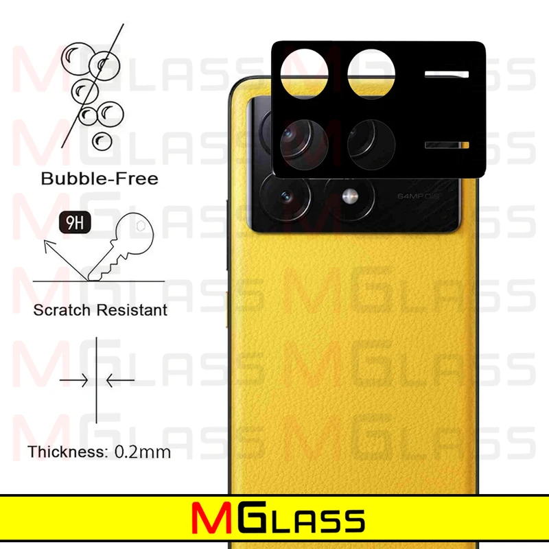 محافظ لنز دوربین ام‌گلس مدل 3D-MG مناسب برای گوشی موبایل شیائومی Poco X6 Pro