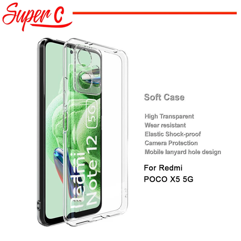 کاور سوپرسی مدل Clear مناسب برای گوشی موبایل شیائومی Poco X5 5G / Redmi Note 12 5G