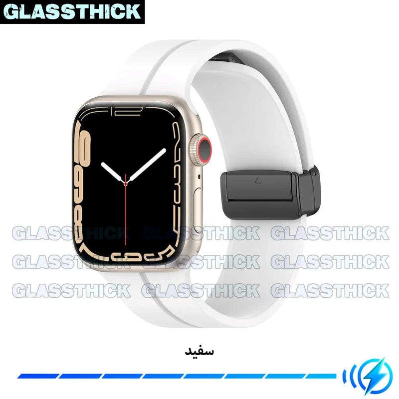 بند گلستیک مدل Magnetic-GL مناسب برای اپل واچ Series 8 45mm / Series 7 45mm / Series 9 45mm