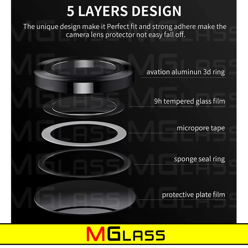 محافظ لنز دوربین ام‌گلس مدل Ring-Metal-MG مناسب برای گوشی موبایل شیائومی Poco X6