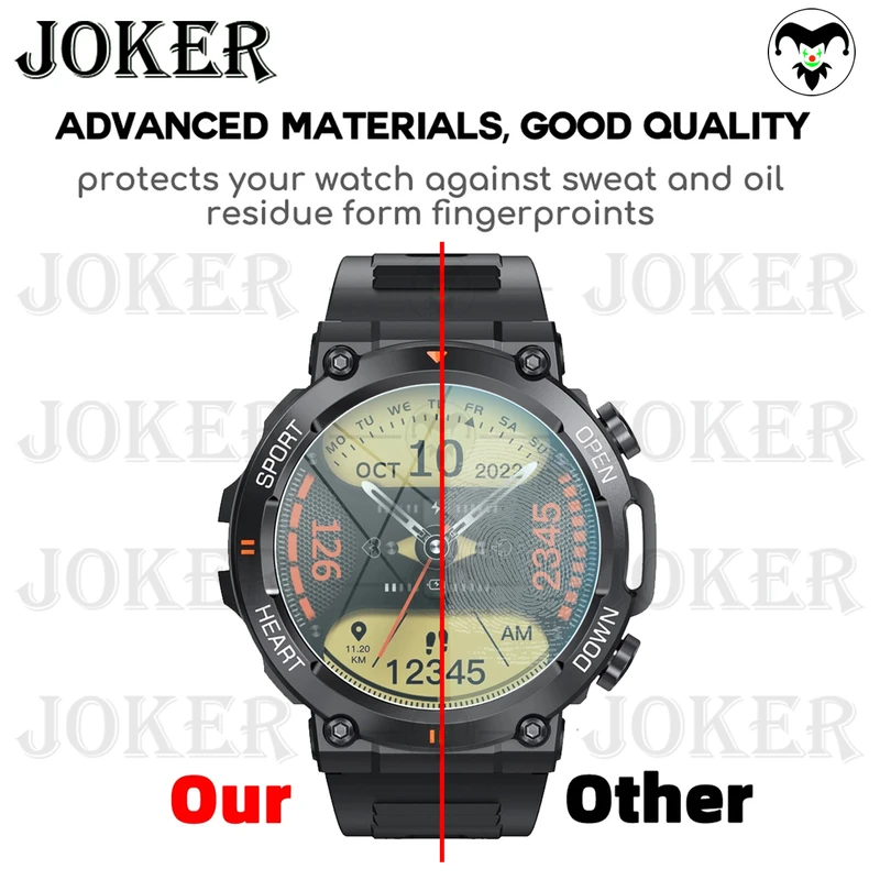 محافظ صفحه نمایش شیشه‌ای جوکر مدل SH-JK مناسب برای ساعت هوشمند هپی تاچ K56 / K56 Pro / K56 Ultra بسته دو عددی