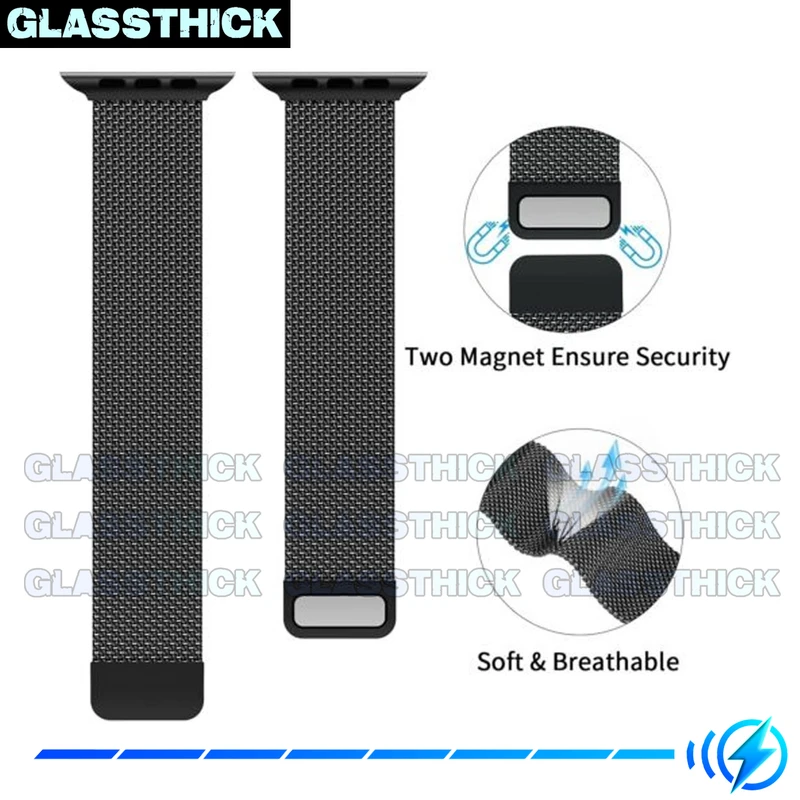 بند گلستیک مدل Milanese-GL مناسب برای ساعت هوشمند الترا T1000 Ultra 49mm
