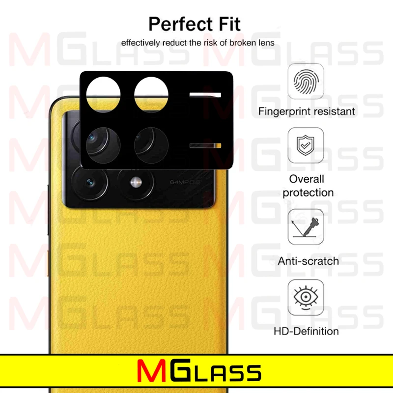 محافظ لنز دوربین ام‌گلس مدل 3D-MG مناسب برای گوشی موبایل شیائومی Poco X6 Pro