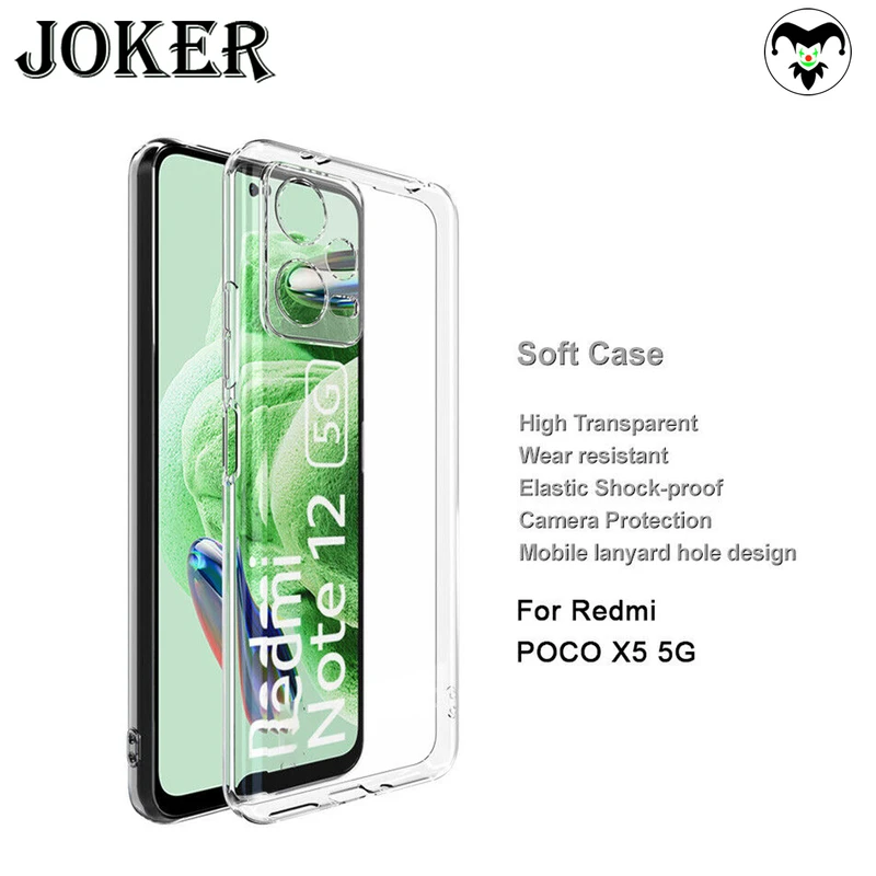 کاور جوکر مدل Clear مناسب برای گوشی موبایل شیائومی Poco X5 5G / Redmi Note 12 5G