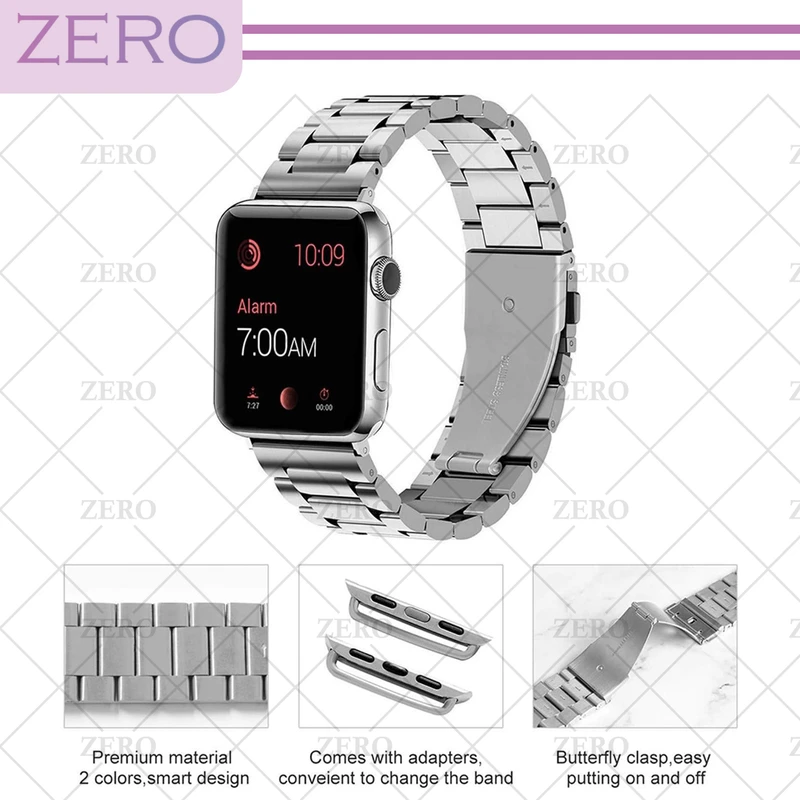 بند زیرو مدل 3Bid-Cover-ZR مناسب برای اپل واچ Series 8 Aluminum 45mm / Series 7 Aluminum 45mm به همراه کاور