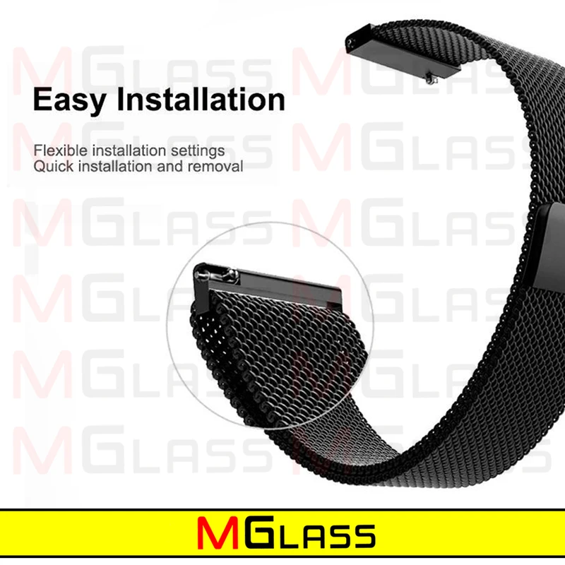 بند ام‌گلس مدل Milanese MG مناسب برای ساعت هوشمند جوی روم JR-FT3 Pro