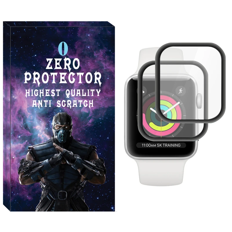 محافظ صفحه نمایش نانو زیرو مدل NZO مناسب برای ساعت هوشمند اپل iWatch 38mm بسته دو عددی