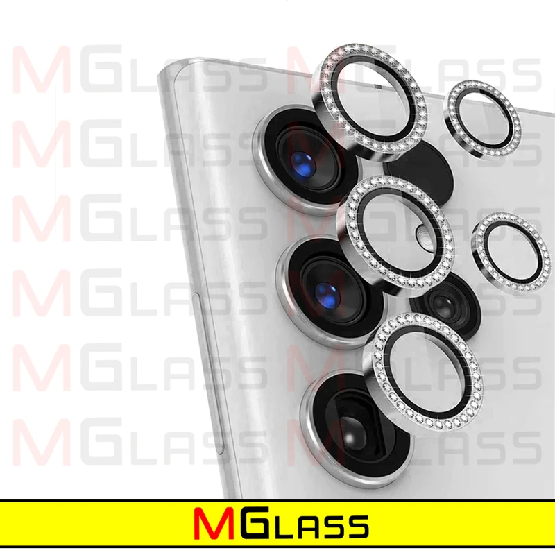 محافظ لنز رینگی دوربین ام‌گلس مدل Diamond-Ring مناسب برای گوشی موبایل سامسونگ Galaxy S23 Ultra