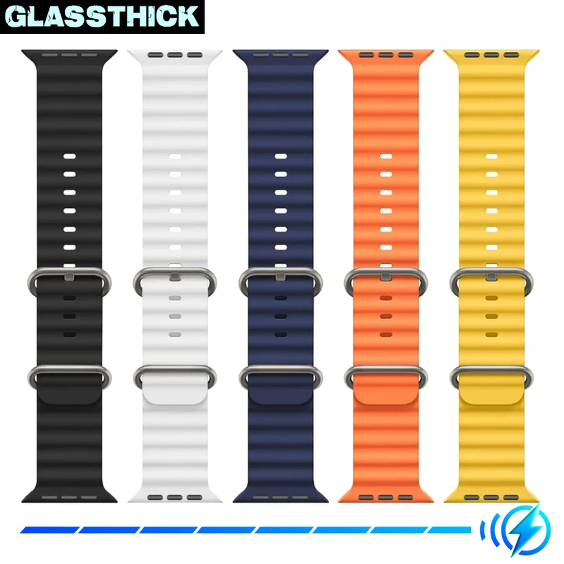 بند گلستیک مدل Ocean مناسب برای اپل واچ 42/44/45/49mm
