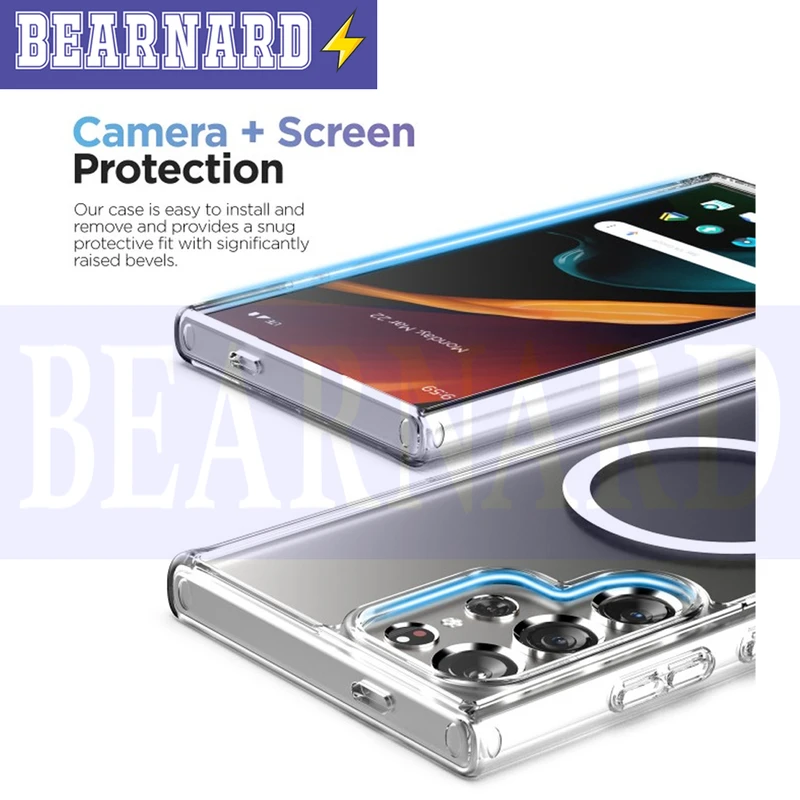 کاور برنارد مدل BR-Magsafe-Clear مناسب برای گوشی موبایل سامسونگ Galaxy S24 Ultra