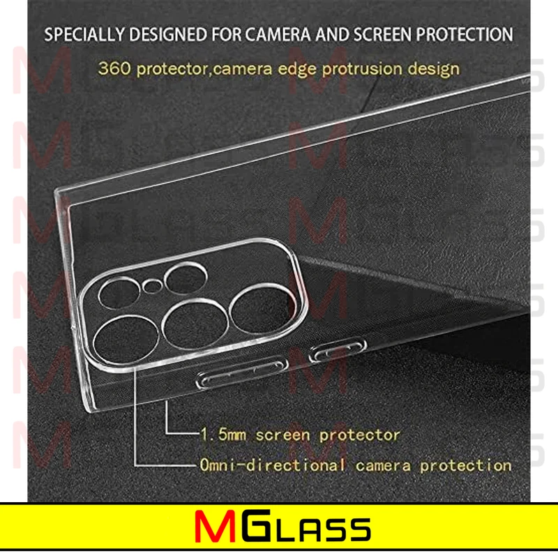 کاور ام‌گلس مدل Clear-PR-MG مناسب برای گوشی موبایل سامسونگ Galaxy S24 Ultra 5G به همراه محافظ صفحه نمایش گوشی