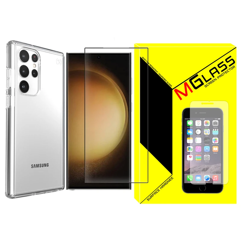کاور ام‌گلس مدل Clear-MGL مناسب برای گوشی موبایل سامسونگ Galaxy S24 Ultra 5G به همراه محافظ صفحه نمایش گوشی