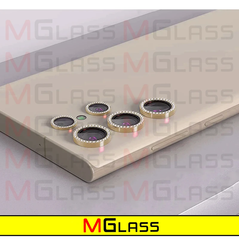 محافظ لنز رینگی دوربین ام‌گلس مدل Diamond-Ring مناسب برای گوشی موبایل سامسونگ Galaxy S23 Ultra