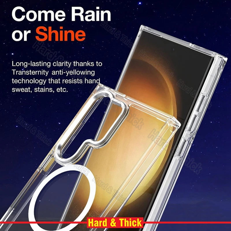 کاور هارد اند تیک مدل HT-Magsafe-Clear مناسب برای گوشی موبایل سامسونگ Galaxy S24 Ultra