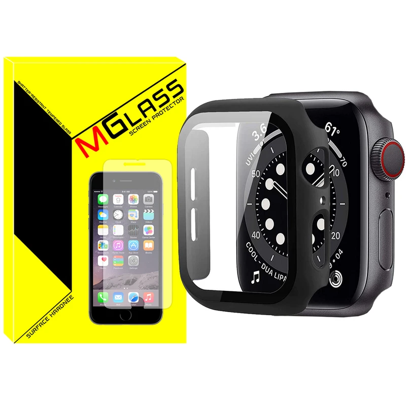 کاور ام‌گلس مدل MG-360 مناسب برای اپل واچ Series 8 Aluminum 41mm / Series 7 Aluminum 41mm به همراه محافظ صفحه نمایش