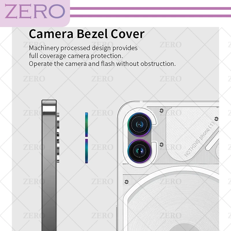 محافظ لنز دوربین رینگی زیرو مدل Ring-Metal-ZR مناسب برای گوشی موبایل ناتینگ Phone 1