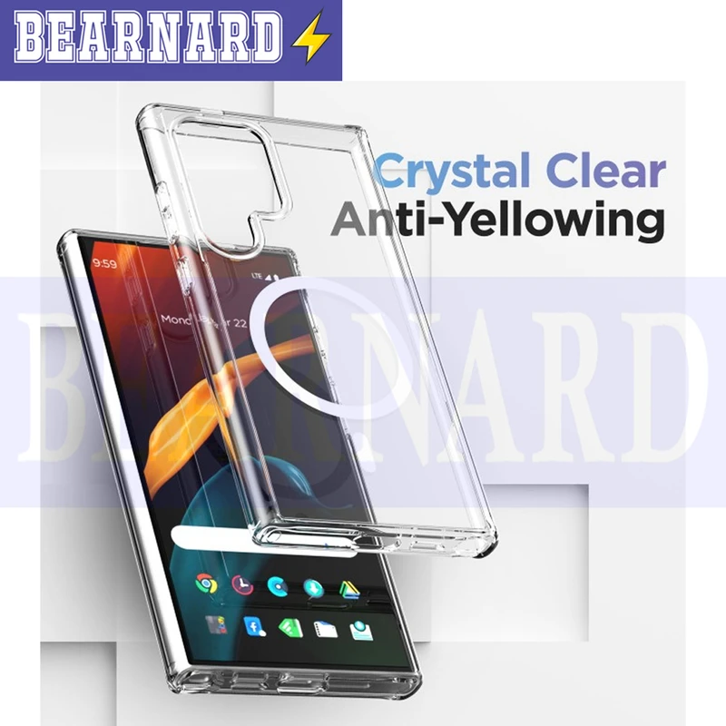کاور برنارد مدل BR-Magsafe-Clear مناسب برای گوشی موبایل سامسونگ Galaxy S24 Ultra